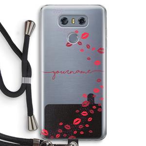 CaseCompany Kusjes: LG G6 Transparant Hoesje met koord