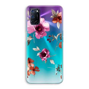 CaseCompany Geschilderde bloemen: Oppo A92 Transparant Hoesje