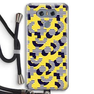 CaseCompany 8-bit N°3: LG G6 Transparant Hoesje met koord