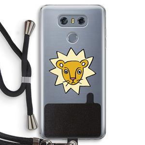 CaseCompany Kleine leeuw: LG G6 Transparant Hoesje met koord