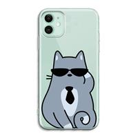 CaseCompany Cool cat: iPhone 11 Transparant Hoesje