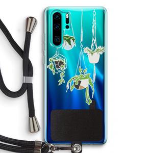 CaseCompany Hang In There: Huawei P30 Pro Transparant Hoesje met koord