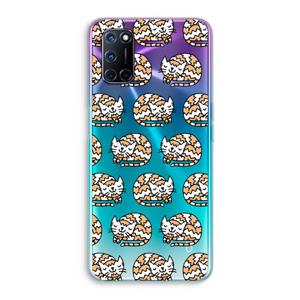 CaseCompany Slapende poes: Oppo A92 Transparant Hoesje