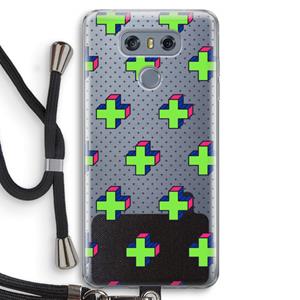 CaseCompany 8-bit N°10: LG G6 Transparant Hoesje met koord