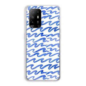 CaseCompany Blauwe golven: Oppo A95 5G Transparant Hoesje