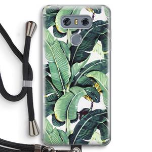 CaseCompany Bananenbladeren: LG G6 Transparant Hoesje met koord