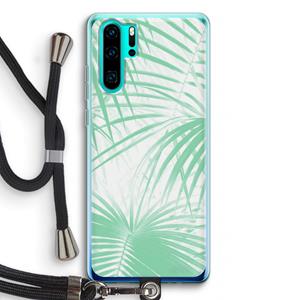 CaseCompany Palmbladeren: Huawei P30 Pro Transparant Hoesje met koord