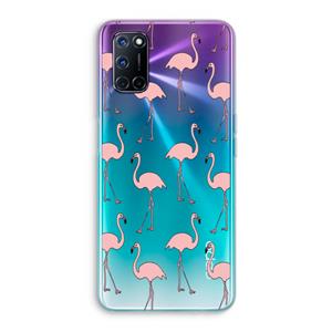 CaseCompany Anything Flamingoes: Oppo A92 Transparant Hoesje