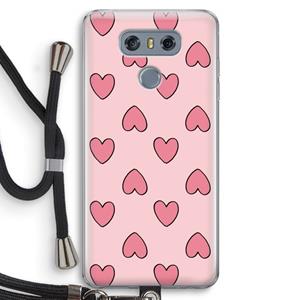 CaseCompany Ondersteboven verliefd: LG G6 Transparant Hoesje met koord