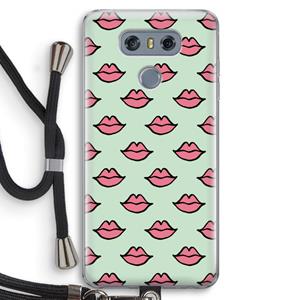 CaseCompany Lipjes: LG G6 Transparant Hoesje met koord