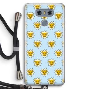 CaseCompany Leeuwenkoppen: LG G6 Transparant Hoesje met koord