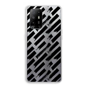CaseCompany Zwarte vegen: Oppo A95 5G Transparant Hoesje