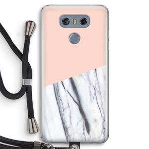 CaseCompany A touch of peach: LG G6 Transparant Hoesje met koord