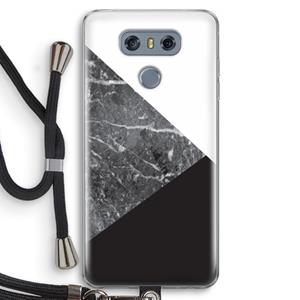 CaseCompany Combinatie marmer: LG G6 Transparant Hoesje met koord