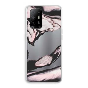 CaseCompany Roze stroom: Oppo A95 5G Transparant Hoesje