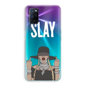 CaseCompany Slay All Day: Oppo A92 Transparant Hoesje