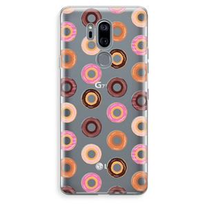 CaseCompany Donuts: LG G7 Thinq Transparant Hoesje