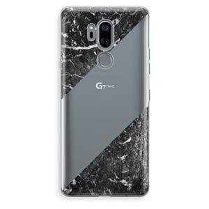 CaseCompany Zwart marmer: LG G7 Thinq Transparant Hoesje