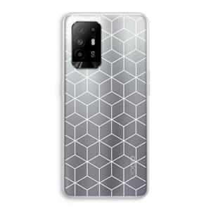 CaseCompany Zwart-witte kubussen: Oppo A95 5G Transparant Hoesje