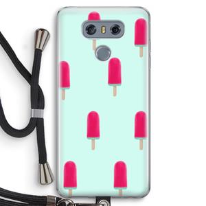 CaseCompany Waterijsje: LG G6 Transparant Hoesje met koord