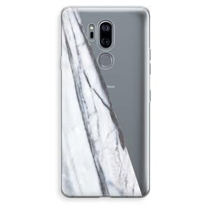 CaseCompany Gestreepte marmer: LG G7 Thinq Transparant Hoesje