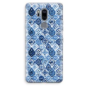 CaseCompany Blauw motief: LG G7 Thinq Transparant Hoesje