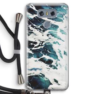 CaseCompany Golven: LG G6 Transparant Hoesje met koord