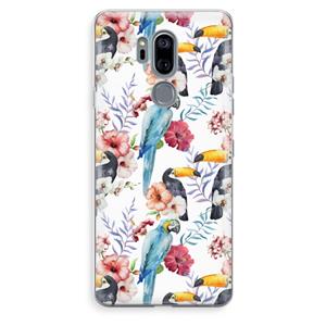 CaseCompany Bloemen tukan: LG G7 Thinq Transparant Hoesje