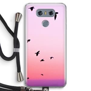 CaseCompany Fly away: LG G6 Transparant Hoesje met koord