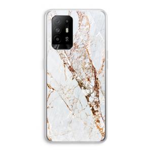 CaseCompany Goud marmer: Oppo A95 5G Transparant Hoesje