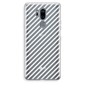 CaseCompany Strepen zwart-wit: LG G7 Thinq Transparant Hoesje