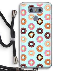 CaseCompany Donuts: LG G6 Transparant Hoesje met koord