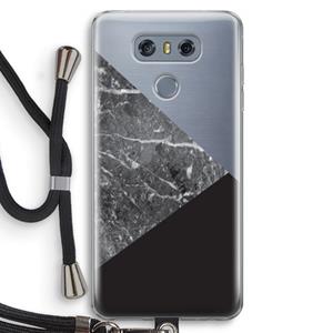 CaseCompany Combinatie marmer: LG G6 Transparant Hoesje met koord