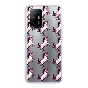 CaseCompany Musketon Unicorn: Oppo A95 5G Transparant Hoesje