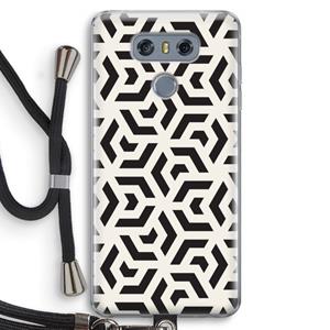 CaseCompany Crazy pattern: LG G6 Transparant Hoesje met koord