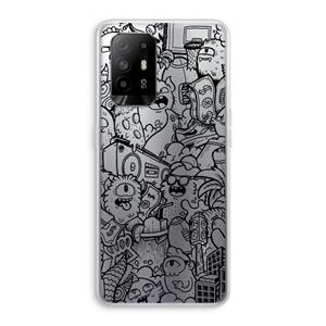 CaseCompany Vexx Black City : Oppo A95 5G Transparant Hoesje