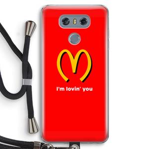 CaseCompany I'm lovin' you: LG G6 Transparant Hoesje met koord