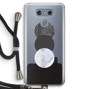 CaseCompany Marmeren cirkels: LG G6 Transparant Hoesje met koord