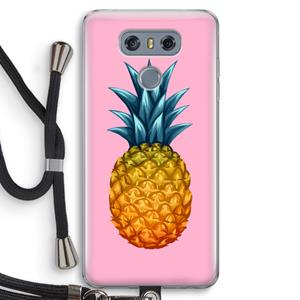CaseCompany Grote ananas: LG G6 Transparant Hoesje met koord