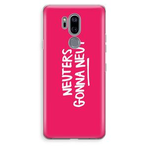 CaseCompany Neuters (roze): LG G7 Thinq Transparant Hoesje