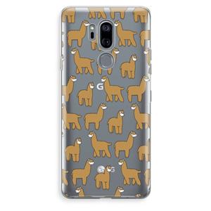 CaseCompany Alpacas: LG G7 Thinq Transparant Hoesje