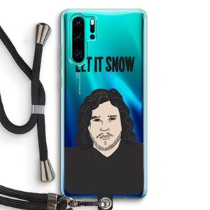 CaseCompany Let It Snow: Huawei P30 Pro Transparant Hoesje met koord
