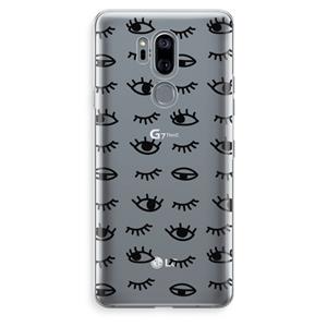 CaseCompany Eye pattern #2: LG G7 Thinq Transparant Hoesje