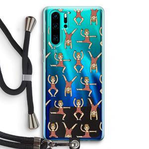 CaseCompany Gymboys: Huawei P30 Pro Transparant Hoesje met koord