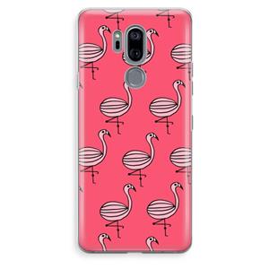 CaseCompany Flamingo: LG G7 Thinq Transparant Hoesje