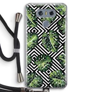 CaseCompany Geometrische jungle: LG G6 Transparant Hoesje met koord
