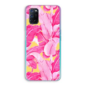 CaseCompany Pink Banana: Oppo A92 Transparant Hoesje