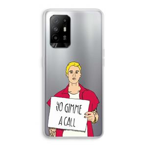 CaseCompany Gimme a call: Oppo A95 5G Transparant Hoesje