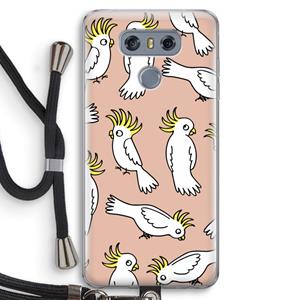CaseCompany Papegaai: LG G6 Transparant Hoesje met koord