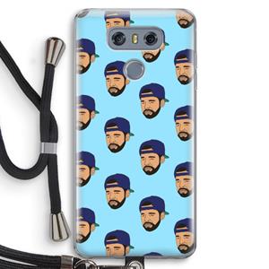 CaseCompany Drake Away: LG G6 Transparant Hoesje met koord
